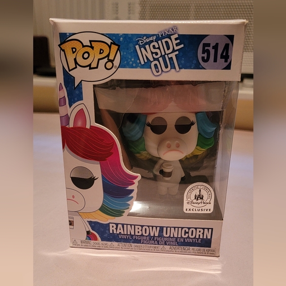 Funko Pop Inside Out Rainbow Unicorn Disney Parks Exclusive 514 Figure Pixar New - Picture 1 of 1